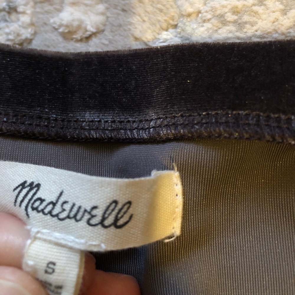 🖤 Madewell Velvet Velour Long Sleeve Balloon Sweatshirt - Picture 4 of 7
